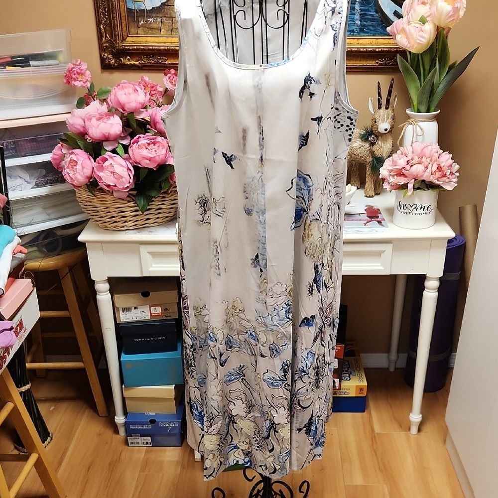 White Cream Sleeveless Maxi Sundress